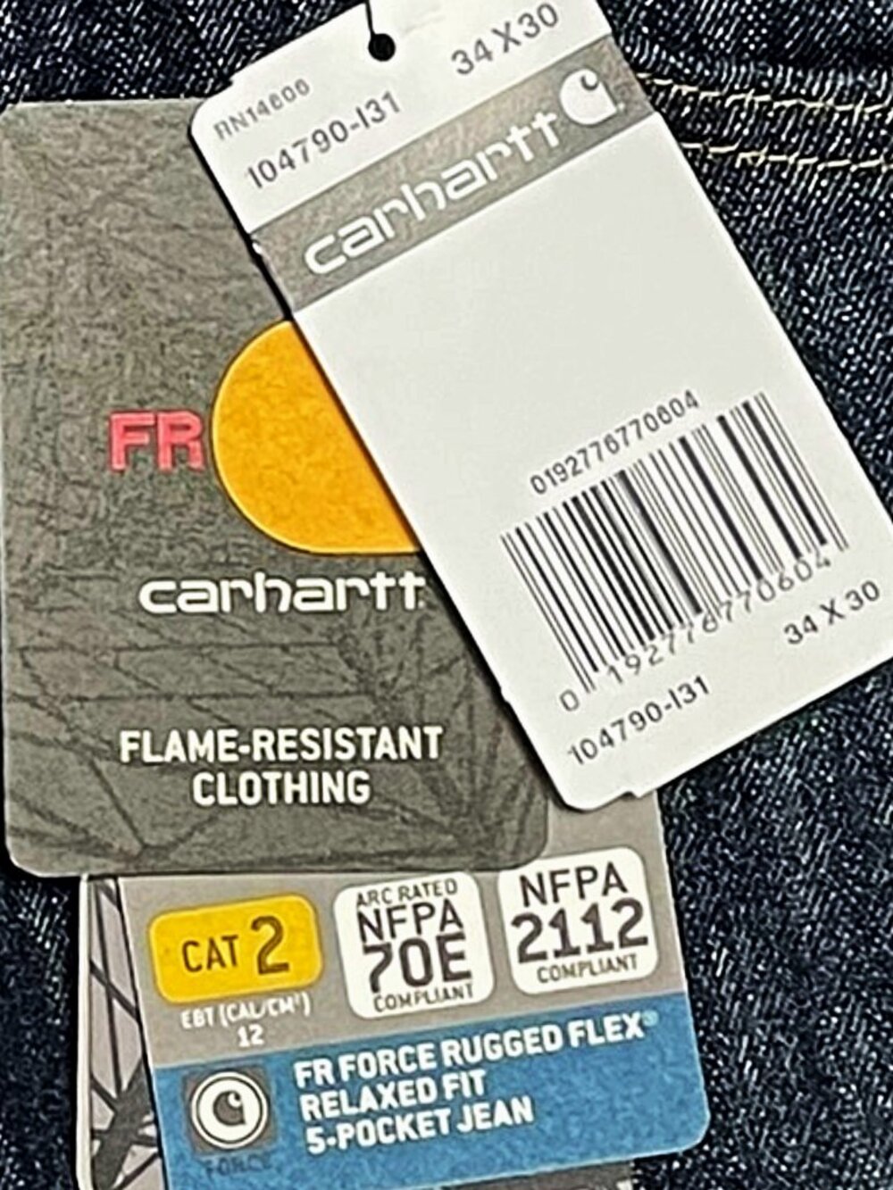 Carhartt FR 104790 Arc Rated NFPA 70E 2112 Jeans 30x30 NWT - Picture 5 of 10